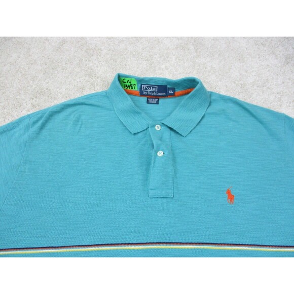 Ralph Lauren Polo Shirt Mens Extra Large XL Green Red Cotton Golf Golfer Preppy - Picture 6 of 11